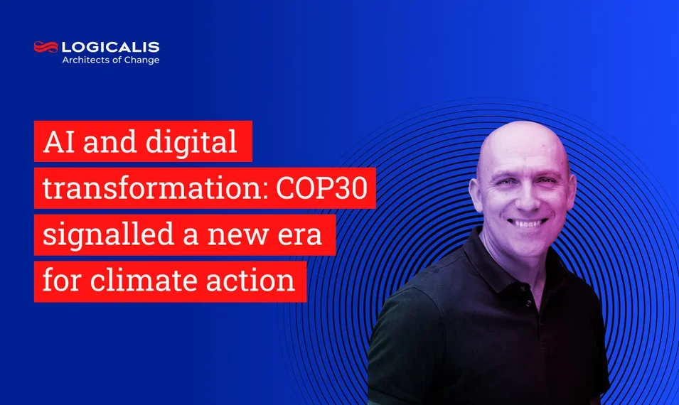 Picture of Logicalis CEO Bob Bailkoski with the title AI and digital transformation: COP30 signalled a new era for climate action